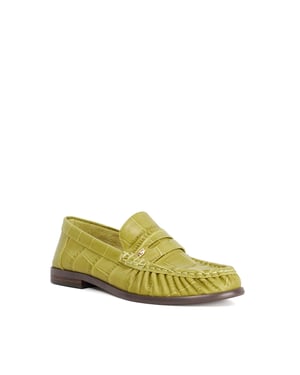 Dune Ladies Grisella - Leather Slip On Ruched Toe Loafers