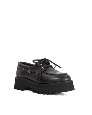 Dune Ladies Griffyn - Leather Round Toe Boat Shoes