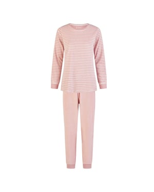 By Louise Dames winter pyjama set lang badstof gestreept