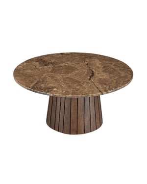 Livingfurn salontafel emperador 80cm marmer / hout