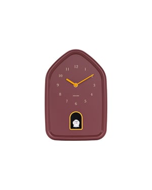 Karlsson wandklok modern doggy bordeaux- Ø29,1cm