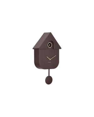 Karlsson wandklok modern cuckoo oro earth brown