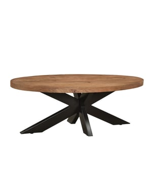 Livingfurn salontafel sturdy ovaal 70x130x45cm mangohout