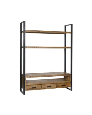 Livingfurn tv meubel tv- nairobi high 150 cm mangohout / gecoat staal