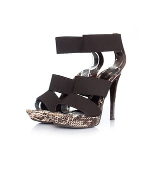 Fendi Python-sandal med elastiska remmar