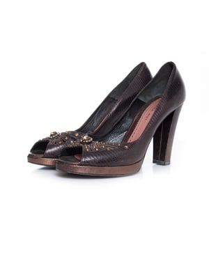 Barbara Bui platåpumps med peep toe-motiv