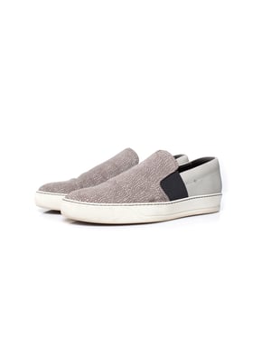Lanvin leren instapsneakers in grijs.