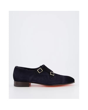Santoni Heren double buckle loafer