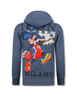 Top-Star Oversized hoodie met capuchon icon puzzel milano print