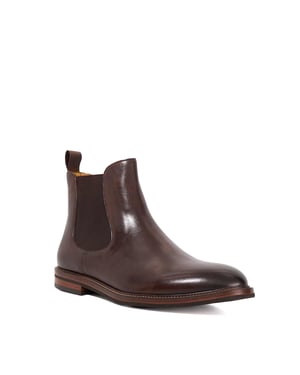 Dune Mens Maisen Wf - Wide Fit Leather Formal Chelsea Boots