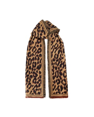 Dune Accessories Leopards - Fringed Leopard Print Scarf