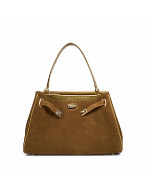 Dune Accessories Dynamic M - Leather Metal Trim Tote Bag