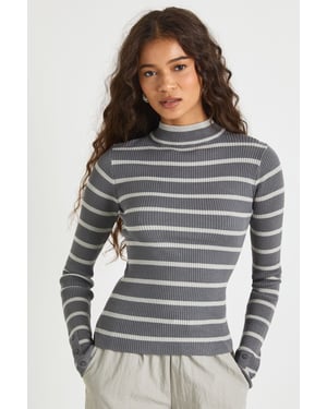 Stripe Long Sleeve Knit Top