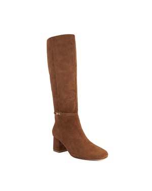 Dune Ladies Sanna - Snaffle Trim Knee High Block Heeled Boots