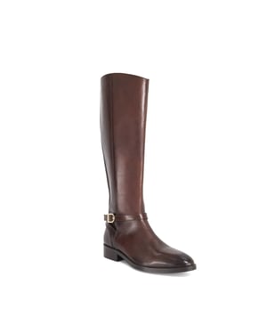 Dune Ladies Talias - Leather Metal Buckle Knee High Boots