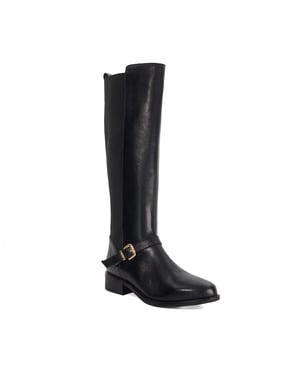Dune Ladies Toon - Buckle Detail Leather Knee High Boots