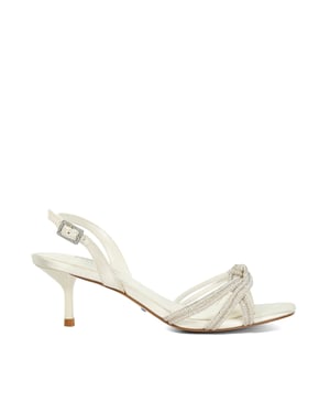 Dune Ladies Moments - Satin Low Stiletto Heel Sandals