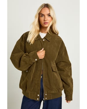 Oversized Faux Suede Jacket
