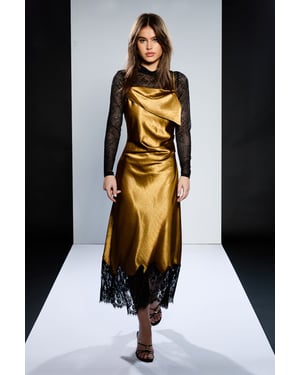 Runway 1.8.1.8 Lace Trim Midi Dress