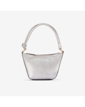 Camille Tie Silver Leather Bags