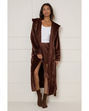 Velour Hooded Dressing Gown