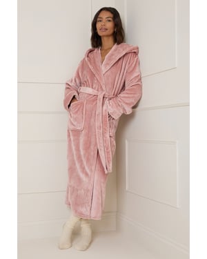 Velour Hooded Dressing Gown