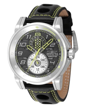 Invicta Racing 47534 Heren Horloge - Quartz Uurwerk - Roestvrij Staal met grijze Wijzerplaat - 46mm