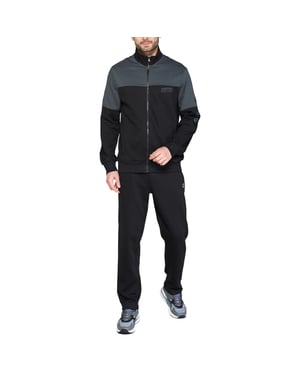 Mens Tracksuit Set Full Zip Sweatshirt Dual Leisure Activewear Open Hem Joggers