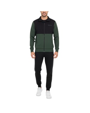 Mens Tracksuit Set Full Zip Sweatshirt Running Gym Joggers Zip Pocket Trousers