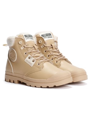 Palladium Pampa HI Snow Warm Leren Vrouwen Beige Laarzen