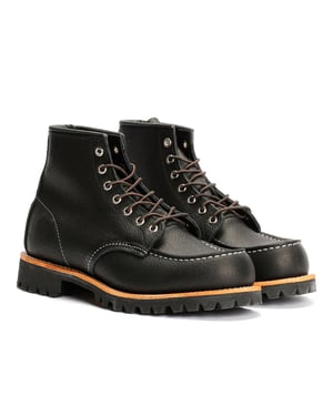 Red Wing Roughneck 6" Moc Toe Work Leather Men's Black Boots