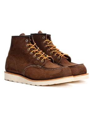 Red Wing 6 Inch Moc Toe Suede Men's Chocolate Boots