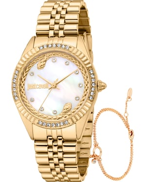 Just Cavalli JC1L361M0055 Ladies Vittoria Glam Watch and Bracelet Gift Set