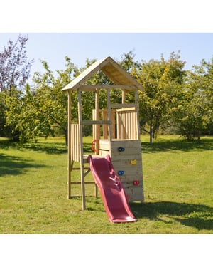 Wendi Toys Wtj2 | houten speeltoren konijn | inclusief glijbaan en klimwand |
