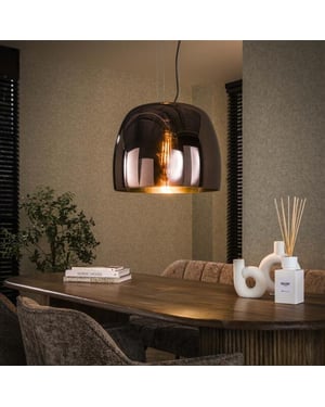 Hoyz hanglamp 1l drift xl glass copper color glas