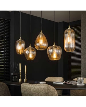 Hoyz Hoyz hanglamp 5l diamond grain mix / diamond glass