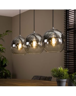 Hoyz Hoyz hanglamp bubble shaded 3 lampen industrieel