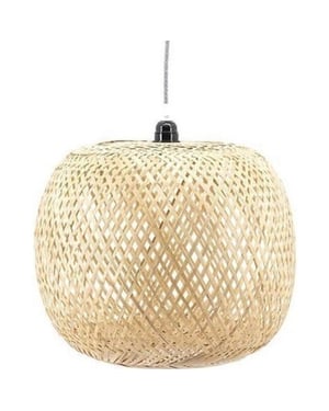 Furnilux Linin 3 vintage hanglamp rotan