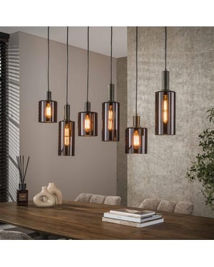 Hoyz hanglamp sepiora 6-lichts sienna brown