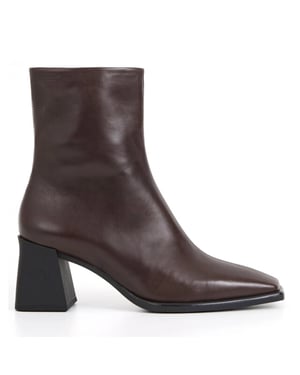 Vagabond Hedda enkellaarzen chocolate enkellaars met hak dames