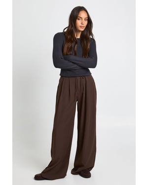 Premium Long Sleeve Collared Rib Knit Top