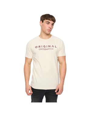 Crosshatch Heren Chantlars T-Shirt (Gebroken wit)