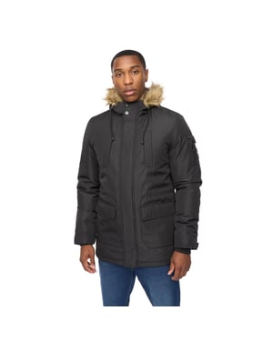 Crosshatch Herr Parkmoore MVE Parka (Svart)