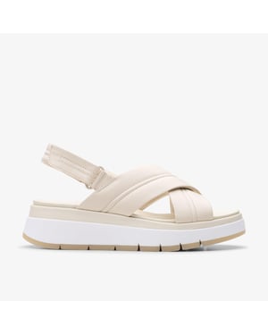 Tuscan Cross Cream Leather Sandalen