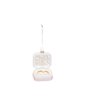 House Vitamin Christmas decoration christmas hanger marry me rings pink/ white/ gold -