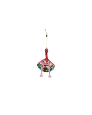 House Vitamin Christmas decoration christmas hanger flamingo in bikini pink glass -
