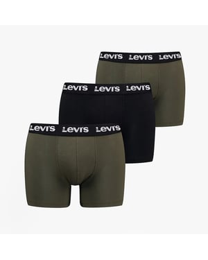 Levi's Repeat Logo Mens 3 Pack Trunks Khaki Combo