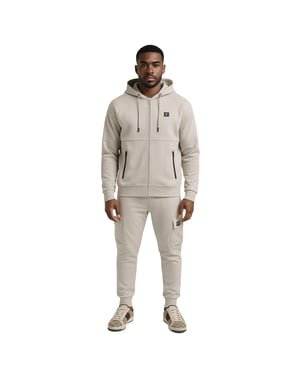 D-Rock Mens Zip Up Hoodie Joggers Tracksuit Set