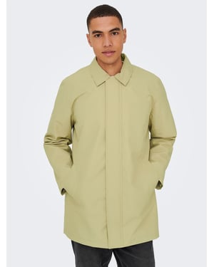 Only & Sons Mens Long Coat Lightweight Autumn Winter