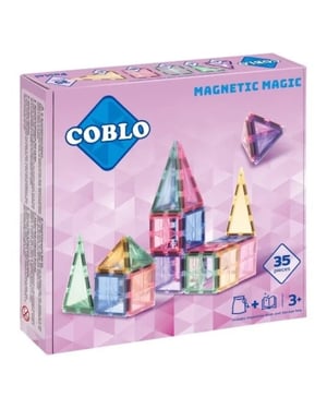 Coblo Magnetische bouwstenen pastel 35 delig